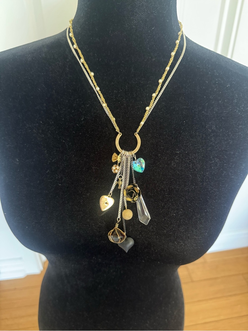 Betsey Johnson Multi-Charm Necklace